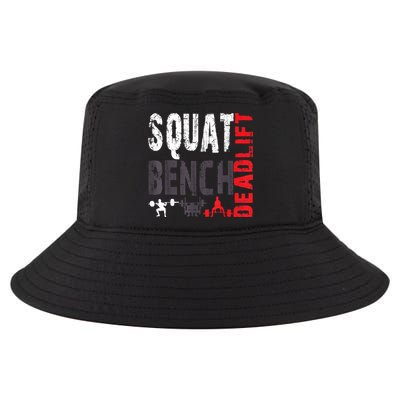 Powerlifting, Squat, Bench, Deadlift, Weightlifting Gift Cool Comfort Performance Bucket Hat