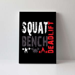 Powerlifting, Squat, Bench, Deadlift, Weightlifting Gift Canvas