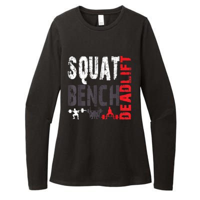 Powerlifting, Squat, Bench, Deadlift, Weightlifting Gift Womens CVC Long Sleeve Shirt