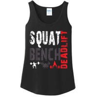 Powerlifting, Squat, Bench, Deadlift, Weightlifting Gift Ladies Essential Tank