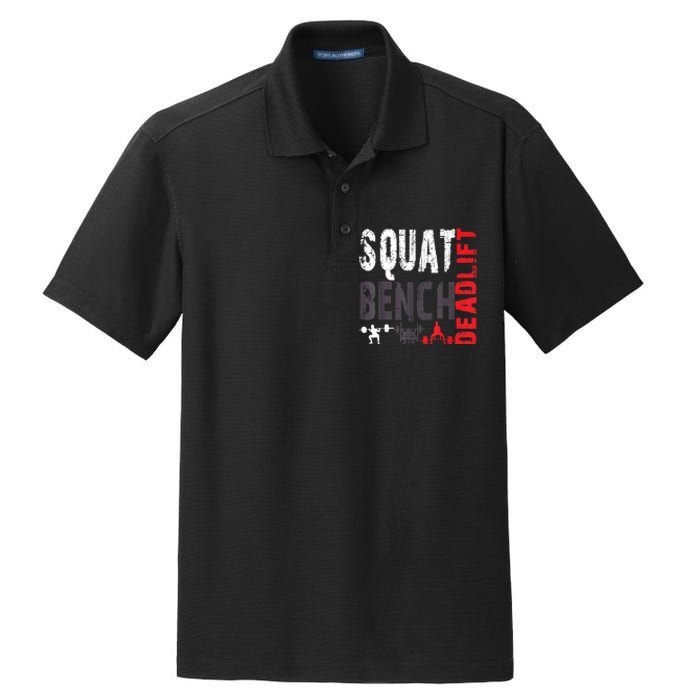 Powerlifting, Squat, Bench, Deadlift, Weightlifting Gift Dry Zone Grid Polo