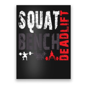 Powerlifting, Squat, Bench, Deadlift, Weightlifting Gift Poster