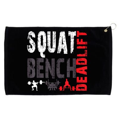 Powerlifting, Squat, Bench, Deadlift, Weightlifting Gift Grommeted Golf Towel