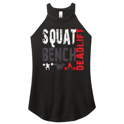 Powerlifting, Squat, Bench, Deadlift, Weightlifting Gift Women's Perfect Tri Rocker Tank