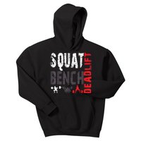 Powerlifting, Squat, Bench, Deadlift, Weightlifting Gift Kids Hoodie