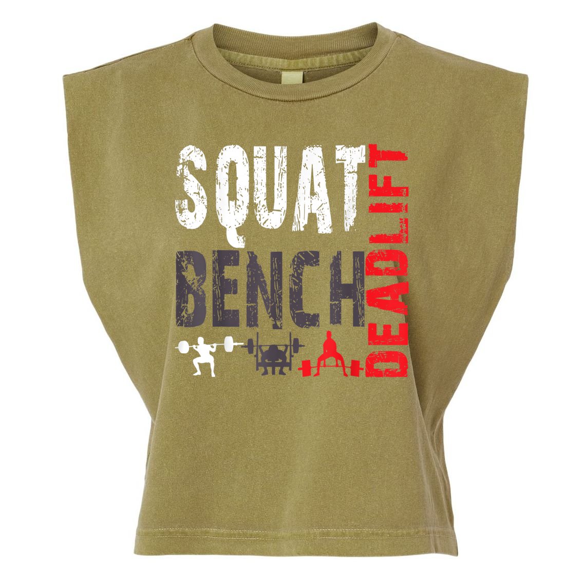 Powerlifting, Squat, Bench, Deadlift, Weightlifting Gift Garment-Dyed Women's Muscle Tee