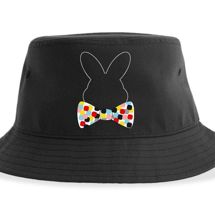 Proud Support Bunny Rabbit Bow Tie Holiday Fun Sustainable Bucket Hat