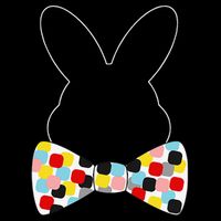 Proud Support Bunny Rabbit Bow Tie Holiday Fun Sustainable Bucket Hat