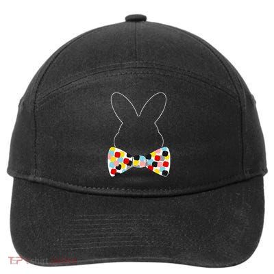 Proud Support Bunny Rabbit Bow Tie Holiday Fun 7-Panel Snapback Hat