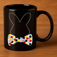 Proud Support Bunny Rabbit Bow Tie Holiday Fun 11oz C Handle Ceramic Mug