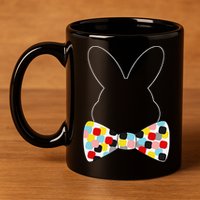 Proud Support Bunny Rabbit Bow Tie Holiday Fun 11oz C Handle Ceramic Mug