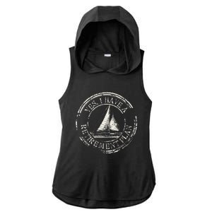 Plain Sailing Boat Retirement Plan Gift Design Idea Ladies PosiCharge Tri-Blend Wicking Draft Hoodie Tank