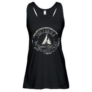 Plain Sailing Boat Retirement Plan Gift Design Idea Ladies Essential Flowy Tank