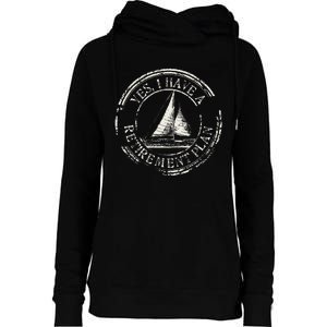 Plain Sailing Boat Retirement Plan Gift Design Idea Womens Funnel Neck Pullover Hood