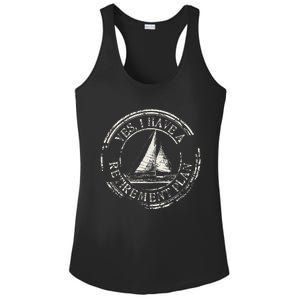 Plain Sailing Boat Retirement Plan Gift Design Idea Ladies PosiCharge Competitor Racerback Tank