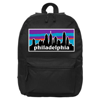 Philadelphia Skyline Baseball Philadelphia City Vintage Phill 16 in Basic Backpack