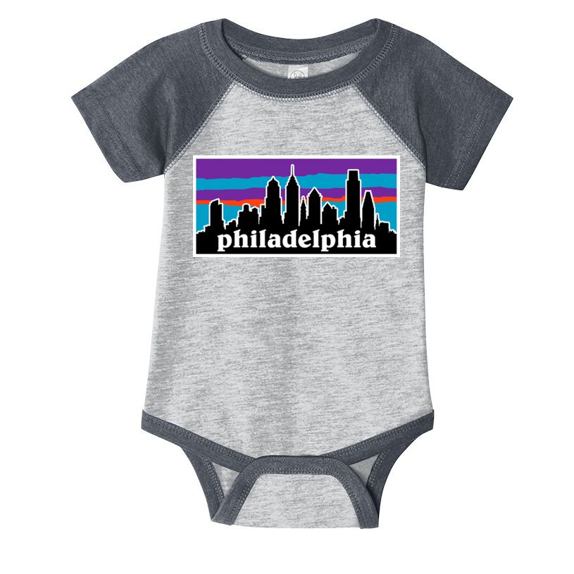 Philadelphia Skyline Baseball Philadelphia City Vintage Phill Infant Baby Jersey Bodysuit