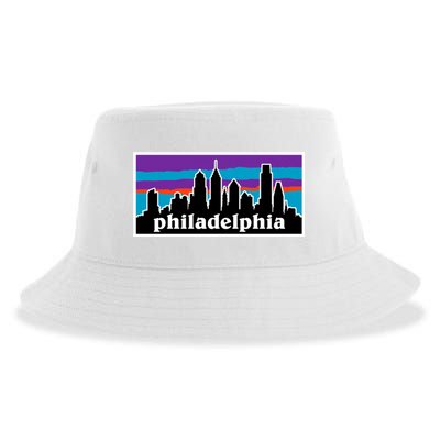 Philadelphia Skyline Baseball Philadelphia City Vintage Phill Sustainable Bucket Hat