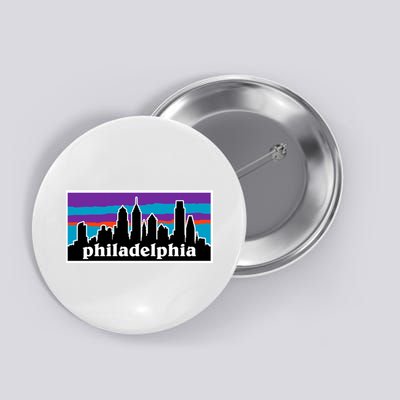Philadelphia Skyline Baseball Philadelphia City Vintage Phill Button