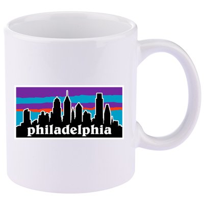 Philadelphia Skyline Baseball Philadelphia City Vintage Phill 11oz C Handle Ceramic Mug