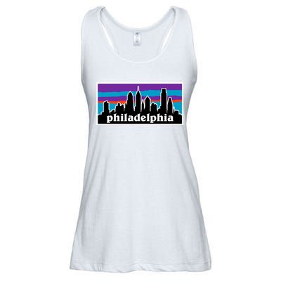Philadelphia Skyline Baseball Philadelphia City Vintage Phill Ladies Essential Flowy Tank