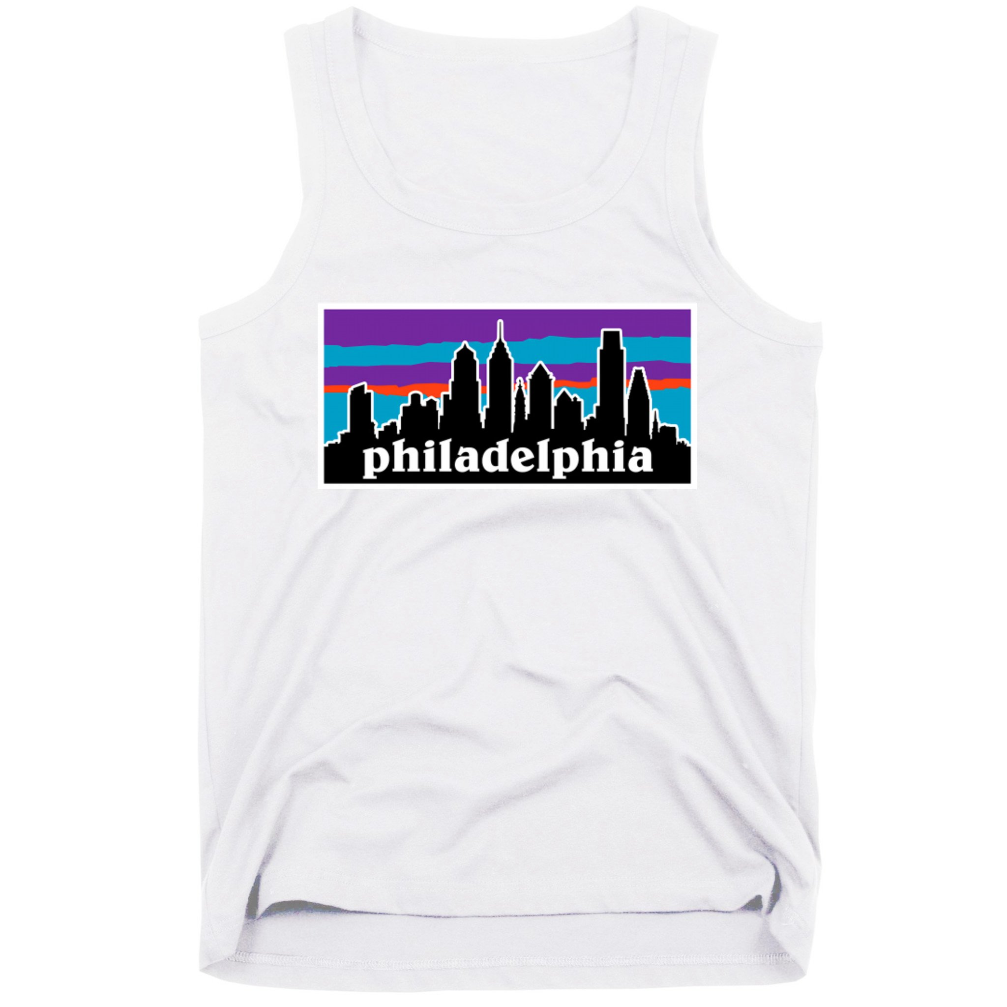 Philadelphia Skyline Baseball Philadelphia City Vintage Phill Tank Top