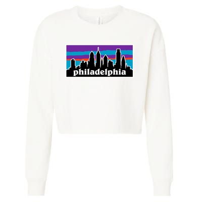 Philadelphia Skyline Baseball Philadelphia City Vintage Phill Cropped Pullover Crew