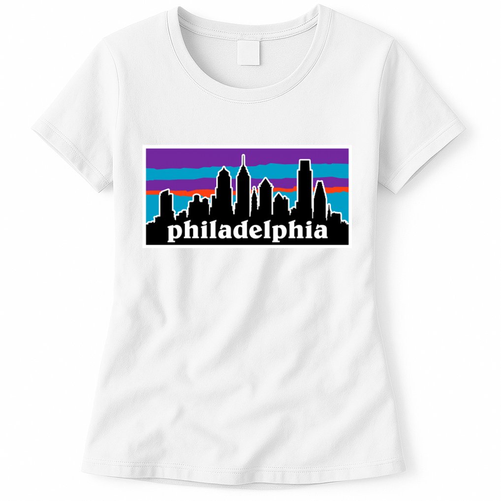 Philadelphia Skyline Baseball Philadelphia City Vintage Phill Womens T-Shirt