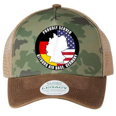 Proudly Served Bitburg Air Base Germany Military Veteran Legacy Tie Dye Trucker Hat