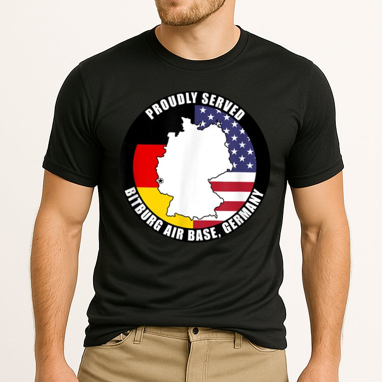 Proudly Served Bitburg Air Base Germany Military Veteran Cooling Performance Crew T-Shirt