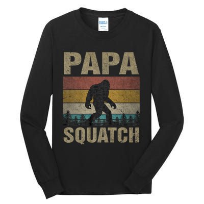 Papa Squatch Bigfoot Papa Sasquatch Yeti Family Tall Long Sleeve T-Shirt