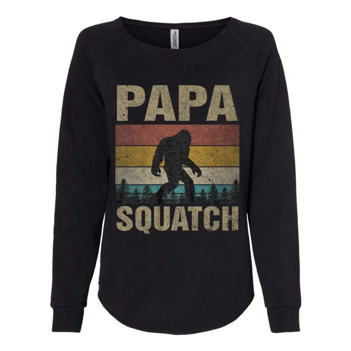 Papa Squatch Bigfoot Papa Sasquatch Yeti Family Womens California Wash Sweatshirt