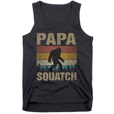 Papa Squatch Bigfoot Papa Sasquatch Yeti Family Tank Top