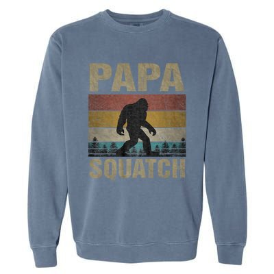 Papa Squatch Bigfoot Papa Sasquatch Yeti Family Garment-Dyed Sweatshirt