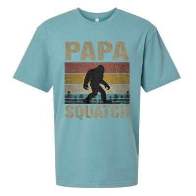 Papa Squatch Bigfoot Papa Sasquatch Yeti Family Sueded Cloud Jersey T-Shirt