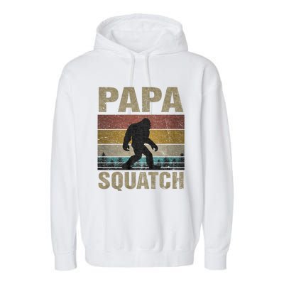 Papa Squatch Bigfoot Papa Sasquatch Yeti Family Garment-Dyed Fleece Hoodie