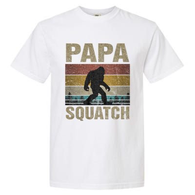 Papa Squatch Bigfoot Papa Sasquatch Yeti Family Garment-Dyed Heavyweight T-Shirt