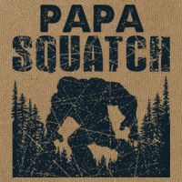 Papa Squatch Bigfoot Dad Fathers Day Cotton Canvas Backpack