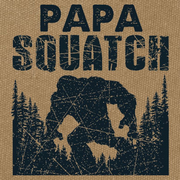 Papa Squatch Bigfoot Dad Fathers Day Cotton Canvas Backpack