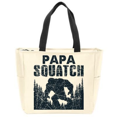 Papa Squatch Bigfoot Dad Fathers Day Zip Tote Bag