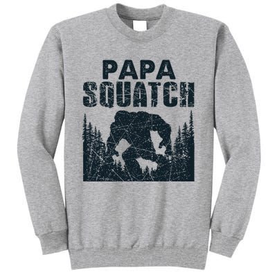 Papa Squatch Bigfoot Dad Fathers Day Tall Sweatshirt