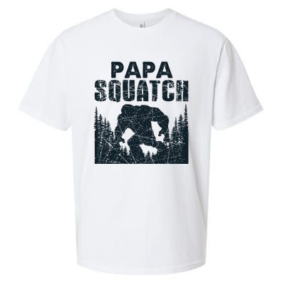 Papa Squatch Bigfoot Dad Fathers Day Sueded Cloud Jersey T-Shirt