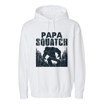 Papa Squatch Bigfoot Dad Fathers Day Garment-Dyed Fleece Hoodie