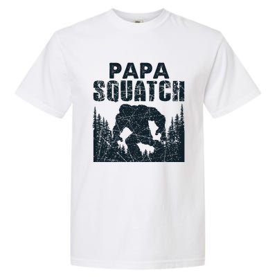 Papa Squatch Bigfoot Dad Fathers Day Garment-Dyed Heavyweight T-Shirt