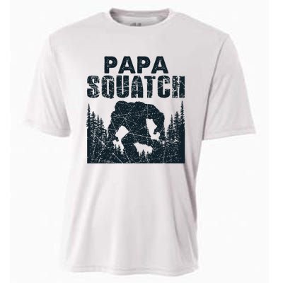 Papa Squatch Bigfoot Dad Fathers Day Cooling Performance Crew T-Shirt