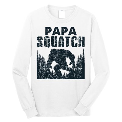 Papa Squatch Bigfoot Dad Fathers Day Long Sleeve Shirt