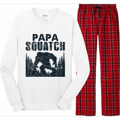 Papa Squatch Bigfoot Dad Fathers Day Long Sleeve Pajama Set