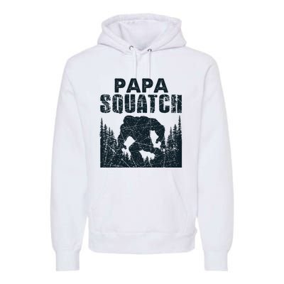 Papa Squatch Bigfoot Dad Fathers Day Premium Hoodie