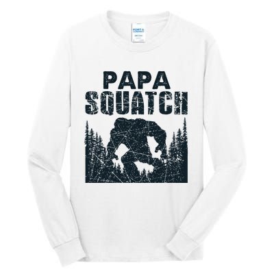 Papa Squatch Bigfoot Dad Fathers Day Tall Long Sleeve T-Shirt