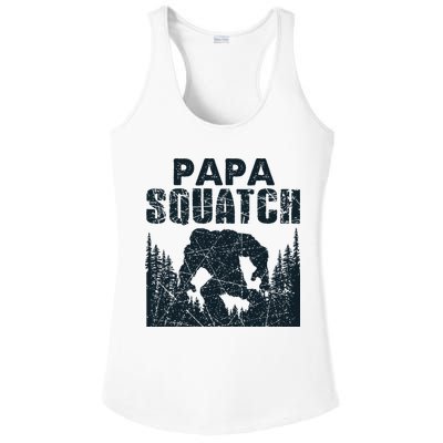 Papa Squatch Bigfoot Dad Fathers Day Ladies PosiCharge Competitor Racerback Tank